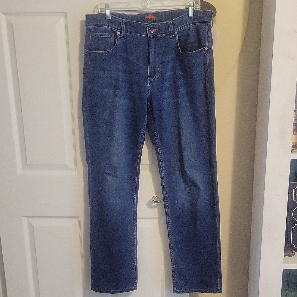 Tommy Bahama Men's Bootcut Jeans in Dark Blue Denim